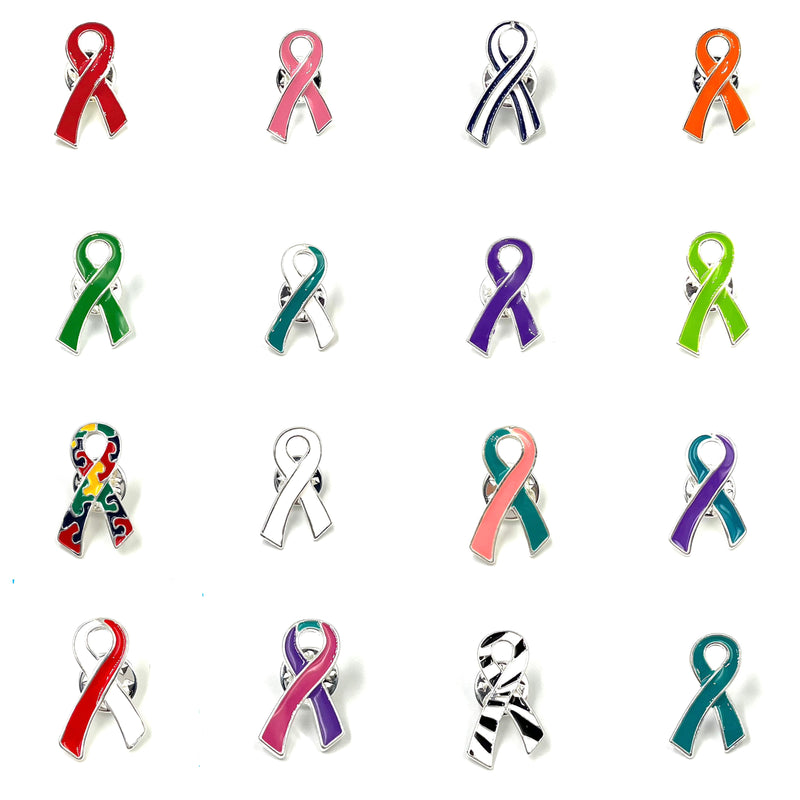 Pick Your Ribbon Pin - Cancer Survivor / Chronic Illness / Awareness Lapel. Lab Coat, Lanyard, Hat Pin