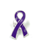 Purple Ribbon / Lapel, Hat, Lab Coat, Laynard Pin - Rock Your Cause Jewelry