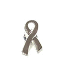 Gray (Grey) Ribbon - Awareness Lapel Pin