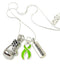 Lime Green Ribbon Boxing Glove Necklace - Rock Your Cause Jewelry