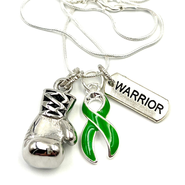 Green Ribbon Boxing Glove Necklace