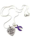 Pick Your Ribbon Necklace - A Piece of my Heart is in Heaven / Memorial Gift - Rock Your Cause Jewelry