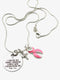 Pink Ribbon Necklace - I Can Do All Things through Christ Who Strengthens Me