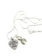 Gray (Grey) Ribbon Necklace - A Piece of my Heart is in Heaven - Rock Your Cause Jewelry