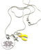 Gold Ribbon Necklace - I Can Do All Things Through Christ Who Strengthens Me