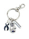 Black Ribbon Keychain - Boxing Glove / Warrior Key Chain