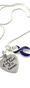 Violet Purple Ribbon Necklace - A Piece of My Heart Is In Heaven