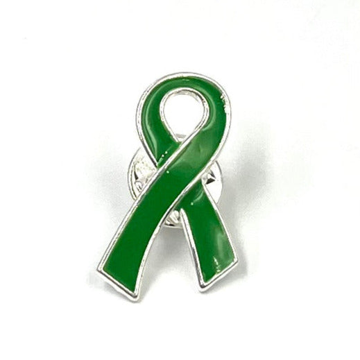 Green Ribbon / Lapel Hat Pin