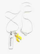 Yellow Ribbon Survivor Necklace - Rock Your Cause Jewelry