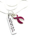 Burgundy Ribbon Necklace - and Though She Be But Little, She Is Fierce