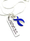 Periwinkle Ribbon Necklace - And Though She be but Little, She is Fierce - Rock Your Cause Jewelry