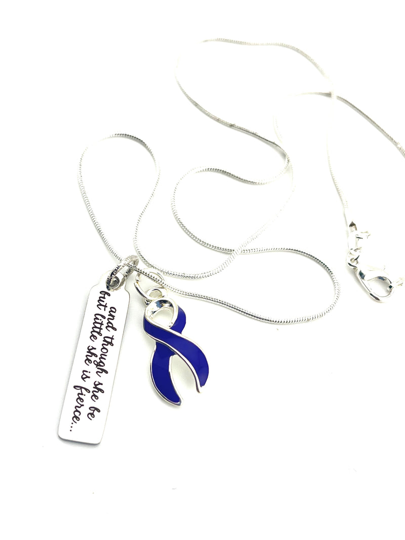 Pick Your Ribbon Necklace - and Though She Be But Little, She is Fierce - Rock Your Cause Jewelry