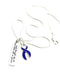 Violet Purple Ribbon Necklace - and Though She Be But Little, She is Fierce - Rock Your Cause Jewelry