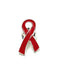 Red Ribbon / Lapel Hat Pin / Heart Disease Attack / Aids HIV Awareness / Brain Aneurysm / Sobriety / Stroke