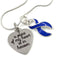 Periwinkle Ribbon Sympathy Necklace – A Piece of My Heart Is in Heaven - Memorial Remembrance Gift