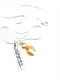 Peach Ribbon Necklace - And Though She be but Little, She is Fierce