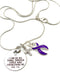 Violet Purple Ribbon Necklace - I Can Do All Things Through Christ