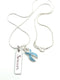 Light Blue Ribbon Survivor Necklace - Rock Your Cause Jewelry