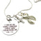 Gray (Grey) Ribbon Necklace - I Can Do All Things Through Christ Who Strengthens Me