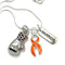 Orange Ribbon Boxing Glove Necklace