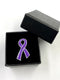 Purple Ribbon / Lapel, Hat, Lab Coat, Laynard Pin - Rock Your Cause Jewelry