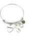 White Ribbon Survivor Charm Bracelet