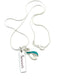 Teal & White Ribbon - Cervical Cancer Survivor Necklace