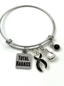 Black Ribbon Total Badass Charm Bracelet