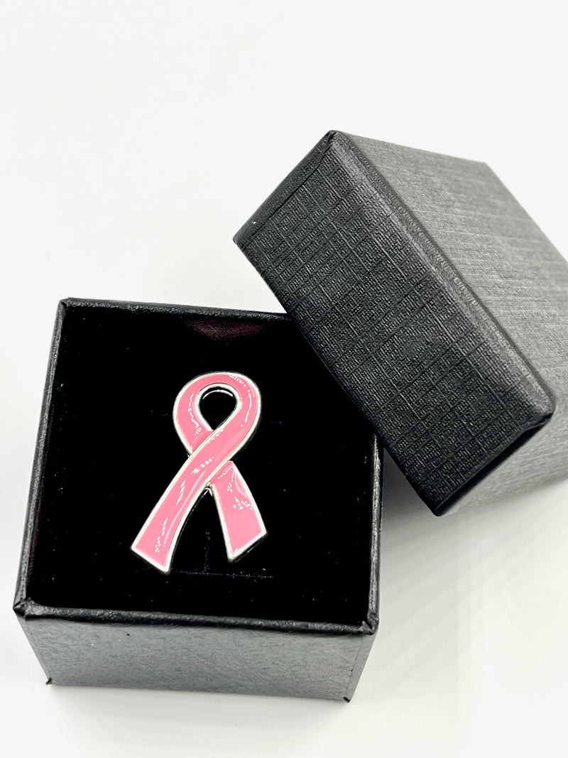 Pink Ribbon / Lapel Hat Pin / Breast Cancer Survivor / Awareness - Wedding Accessory - Rock Your Cause Jewelry