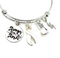 White Ribbon Charm Bracelet - Stronger than the Storm