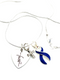 Dark Navy Blue Ribbon Faith Necklace