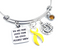 Yellow Ribbon Charm Bracelet - You Are More Loved Than You Could Possibly Know