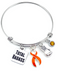 Orange Ribbon Total Badass Charm Bracelet