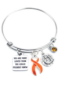 Orange Ribbon Bracelet - You Are More Loved Than You Could Possibly Know