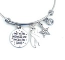 White Ribbon Bracelet - Only in Darkness Can You See Stars