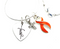 Orange Ribbon Faith Necklace