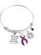 Burgundy Ribbon Charm Bracelet - You are More Loved Than You Could Possibly Know