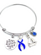 Periwinkle Ribbon Charm Bracelet - She Stood in the Storm / Adjusted her Sails