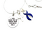 Dark Navy Blue Ribbon Necklace - I Will Hold You Up When Your Strength Fails