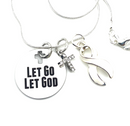 White Ribbon Necklace - Let Go, Let God