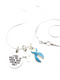 Light Blue Ribbon Necklace - I Will Hold You Up When Your Strength Fails