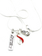 Red & White Ribbon - This Is Tough, But So Am I / Boxing Glove Necklace