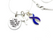 Blue & Purple Ribbon Necklace - I Will Hold You Up When Your Strength Fails