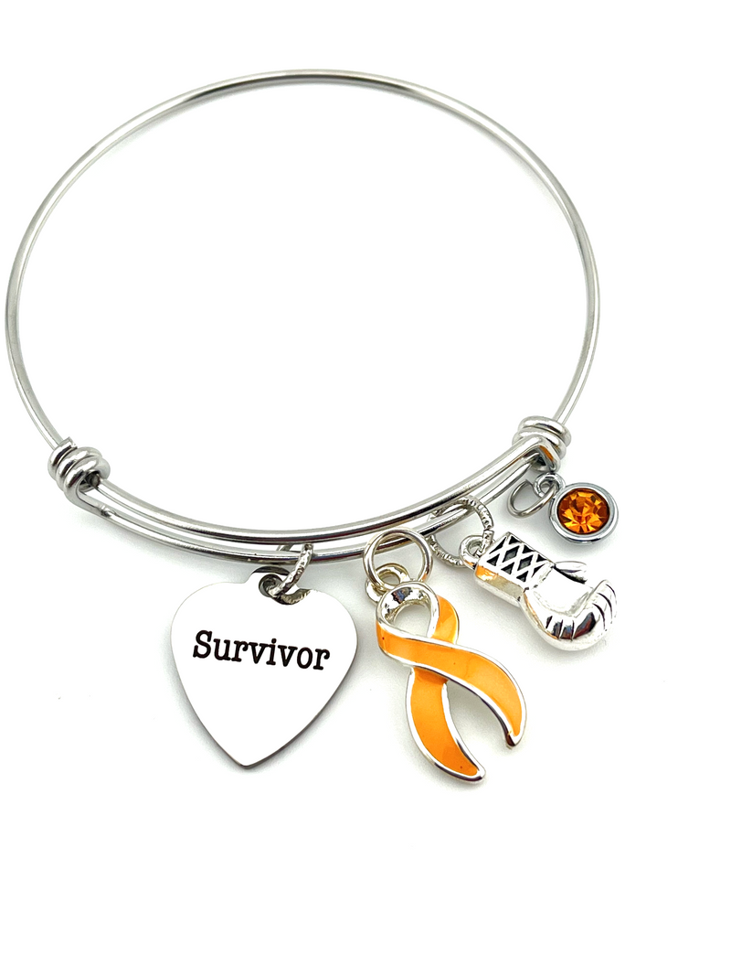 Peach Ribbon Survivor Bracelet