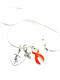 Orange Ribbon Faith Necklace