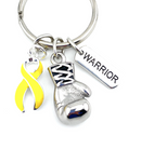 Yellow Ribbon Boxing Glove / Warrior Keychain