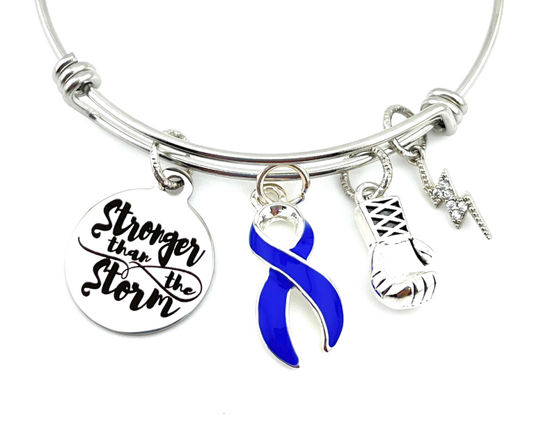 Periwinkle Ribbon Bracelet - Stronger Than The Storm