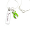 Lime Green Ribbon Survivor Necklace