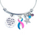 Pink & Teal (Previvor) Ribbon Bracelet - Only in Darkness Can you See the Stars