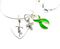 Lime Green Ribbon Faith Necklace